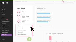 Select Report under Saved careers